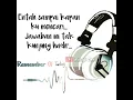 Remember Of Today - Dalam gelap ( Lyrics vidio )