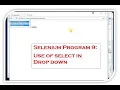 Selenium program 9 Use of Select in Drop-down that allows Multiple Selection