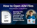 How to Open AIM Files AOL Instant Messenger Chat Log Recovery