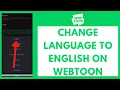 How to Change Language to English on WEBTOON EASY