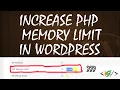 How to increase php memory limit through cpanel in wordpress