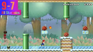 New Super Mario Bros Wii 9-7 (All Star Coins) 100% Walkthrough