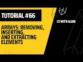 Arrays Removing Inserting and Extracting Elements Web Development Tutorial