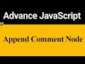 How to Append Comment Node in JavaScript Hindi
