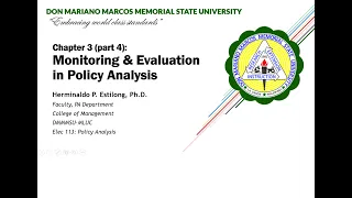 Chapter 3 Monitoring Evaluation in Policy Analysis I Part 4