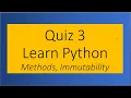 Python Quiz 3 - Strings
