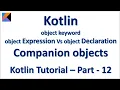 Kotlin Companion objects Kotlin Tutorial - Part