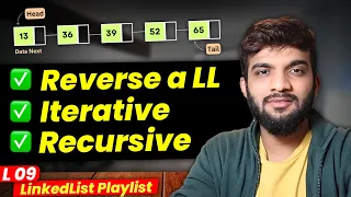 L9 Reverse a LinkedList Iterative and Recursive