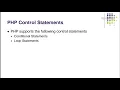 KTU CST463 Web Programming Module 3 Part 4 PHP operators and control statements if if-else while for
