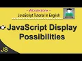 JavaScript Display Possibilities In English