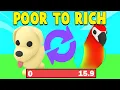 0 to RICH Only Using VALUE SITES in Adopt Me