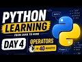 Beginner Python language day 30 4 What is operators How to use where we are use
