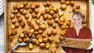 an extra easy dinner side dish crispy oven roasted potatoes