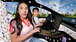 حطينا 5000 ستيكر داخل السيارة بدون علمه 