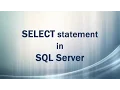 SELECT statement in SQL Server DML DQL Query table data