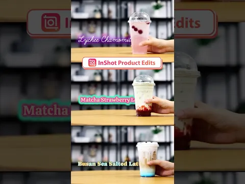 How to create a smooth text reveal with your product 🧋✨#smallbusiness #inshot #tutorial #reels