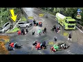 Download Lagu INNALILLAHI., BIKIN MERINDING !!! JALAN PENUH OLI, Pemotor Berjatuhan \u0026 Mobil Tergelincir Tepi Jalan