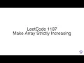 LeetCode 1187 Make Array Strictly Increasing