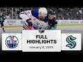 NHL Highlights Oilers vs Kraken - January 04 2025