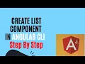 How to Create List Component in Angular 4 using ngFor