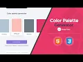 Code a Color Palette Generator site with HTML CSS 2020