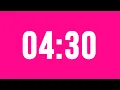 4 Minute 30 Second Countdown Timer No Music With Alarm Clock At The End