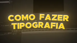 COMO FAZER TIPOGRAFIA No After Effects Fácil E Rapido