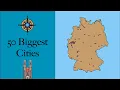 Top 50 Biggest German Cities Mapped