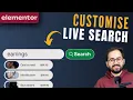 Aesthetic Live Search Bar in Elementor 2025