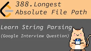 Leetcode Medium 388 Longest Absolute File Path Google Interview Question Python solution