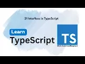 21 Interface in TypeScript