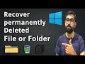 How to recover permanently deleted for free on windows 7 without software in 2 min