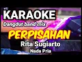 Download Lagu PERPISAHAN - Rita Sugiarto | Karaoke dut band mix nada pria | Lirik