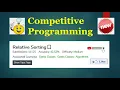Geeksforgeeks Relative Sorting Leet code Competitive Programming Hashing