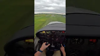 Cessna 182 landing at Sporty s - evening approach