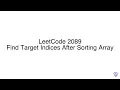 LeetCode 2089 Find Target Indices After Sorting Array