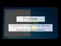 Python Calculator using tkinter library graphical Application