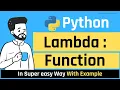Lambda Function in Python Python Tutorial For Beginners Python Programming