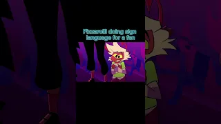 Fizzarolli does sign language for his fan