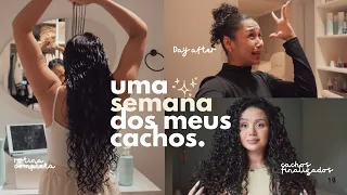 UMA SEMANA DO MEU CABELO CACHEADO 