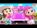Lagu Wheels on the Pink Party Bus + 35 Minutes of Little Angel Kids Songs \u0026 Nursery Rhymes