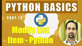 Python Tutorial for Beginners Part-13 - Modify list items in python