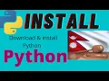 How to downloads and install Python Python Setup Python in Nepali Python for Beginner