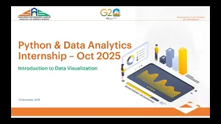 Python Data Analytics Internship Session 21 Introduction to Data Visualization SASF