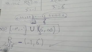 حل متباينات من الدرجة الثانية 