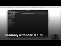 readonly with PHP 8 1