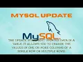 MySQL UPDATE Statement