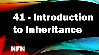 java tutorials urdu NFN 41 Introduction to inheritance