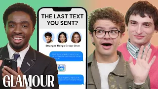 stranger things cast reveal whats on their phones glamour