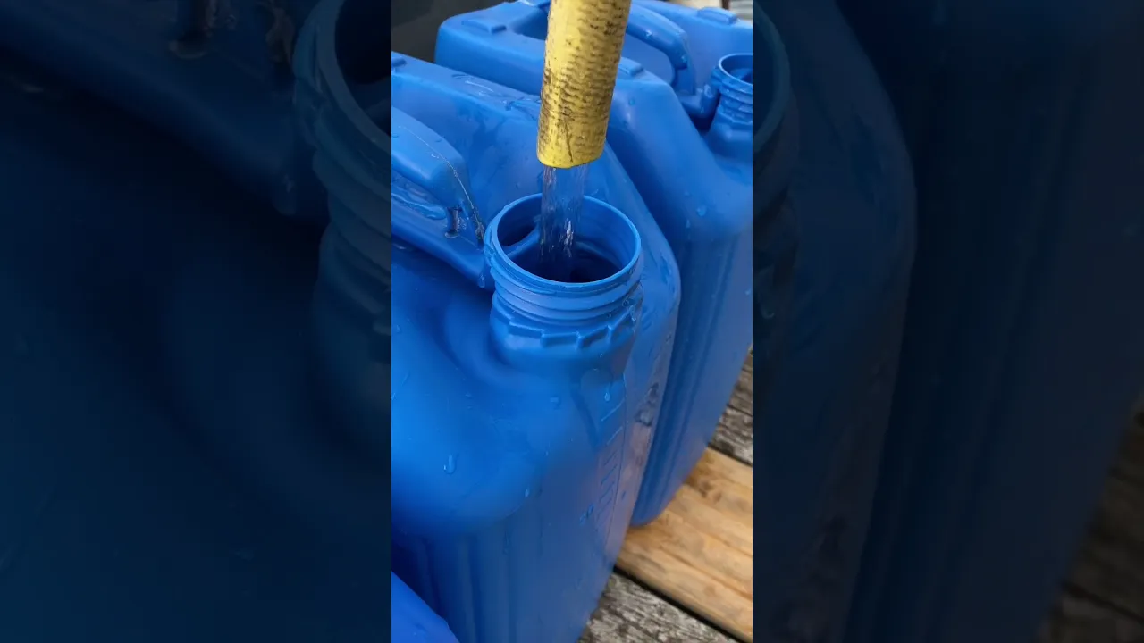 How we get water living on our sailing boat 💦 ⛵  #sailing  #boatlife #shorts